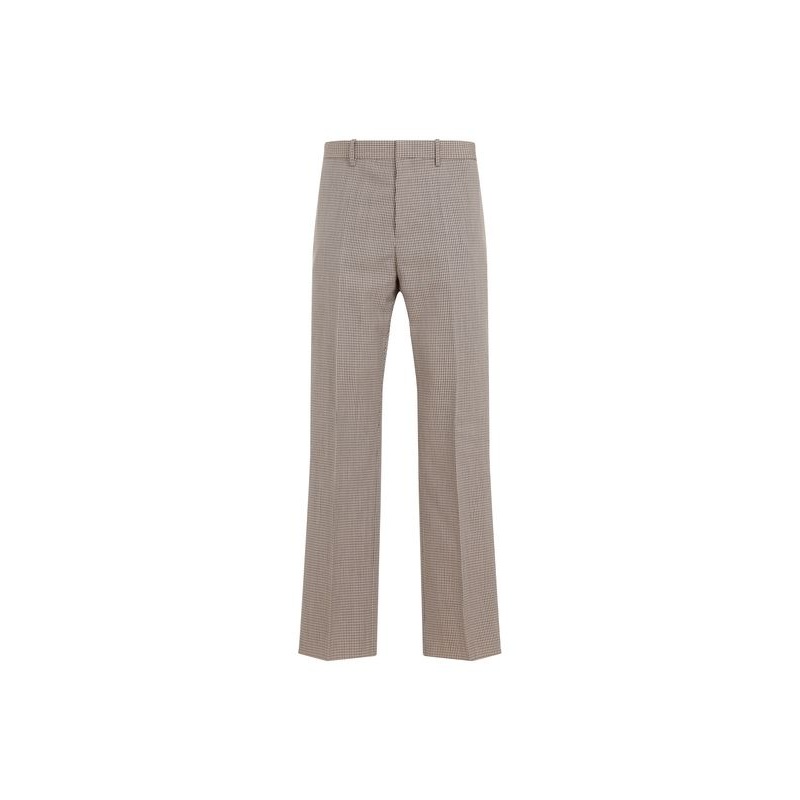 Check Wool Tailored Pants|IT 50