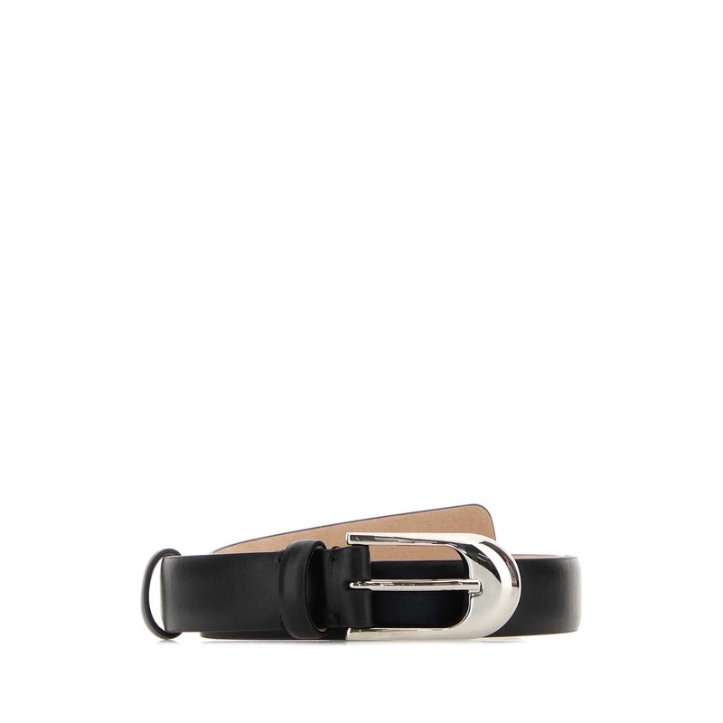 Khaite Black Leather Belts|80|85