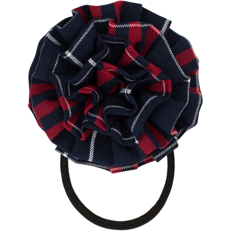 Rosette Elastic Band Hair Bow|310 – Hamilton Plaid