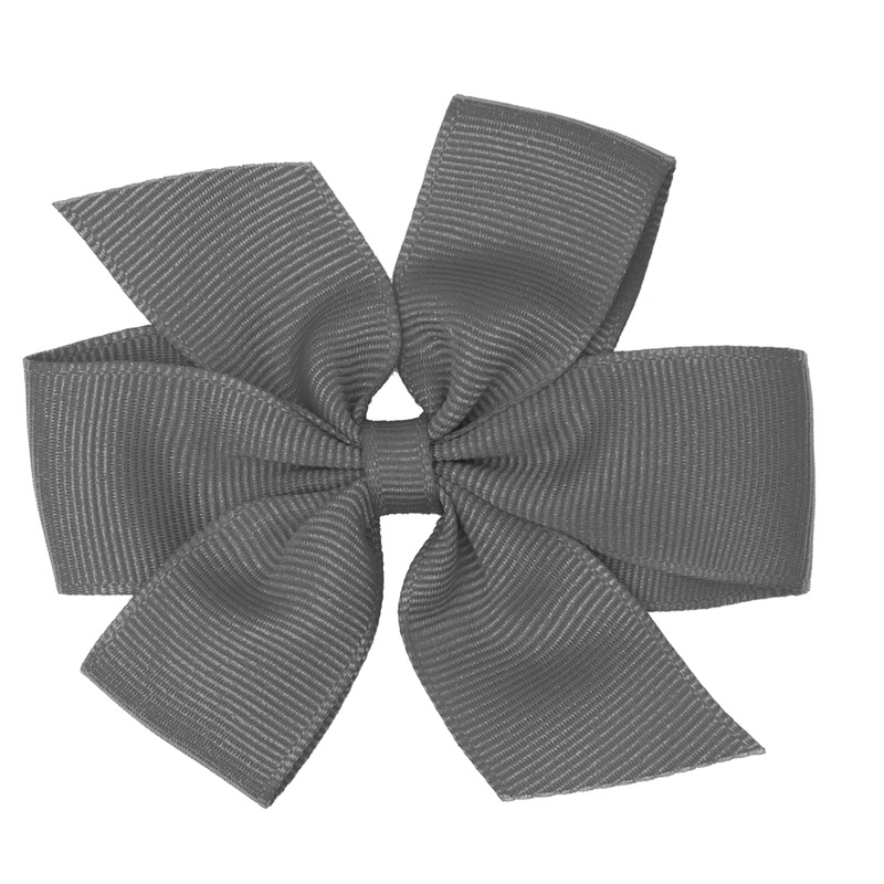 Color Clip Hair Bow|041 – Grey