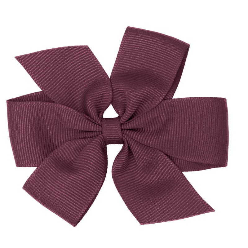 Color Clip Hair Bow|128 – Burgundy
