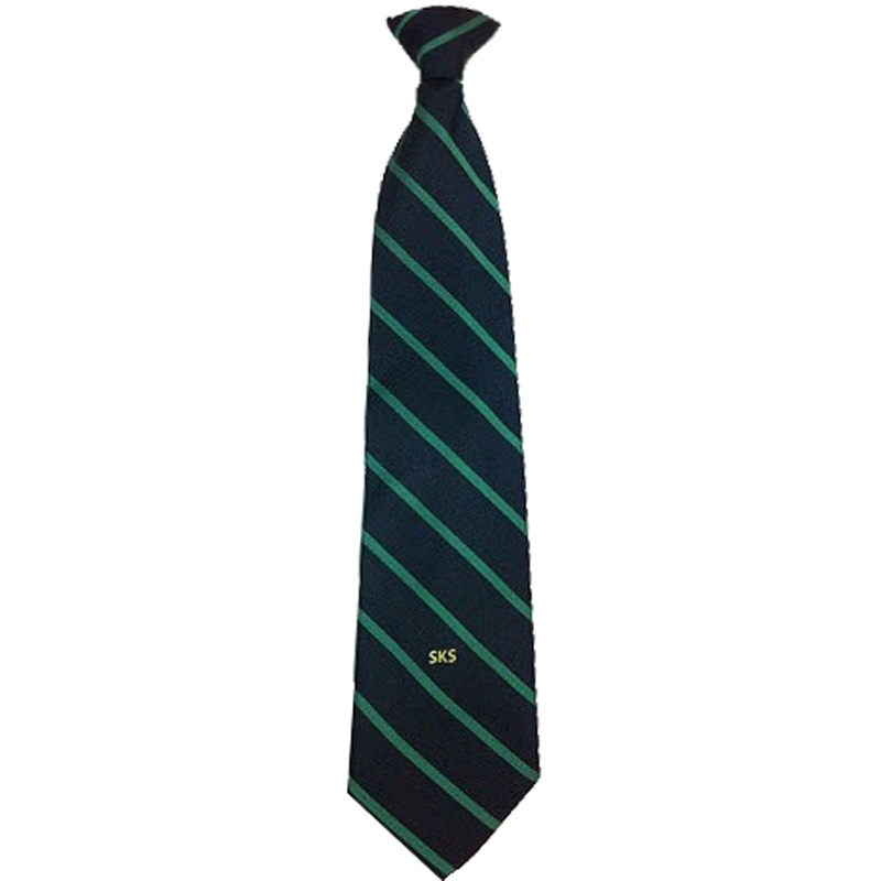 Clip-On Tie|601 – Navy with Kelly Green|Size Range – 16|Size Range – 18