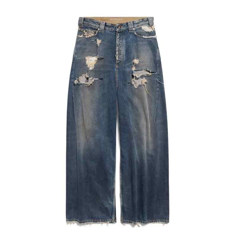 Distressed Washing Denim Pants