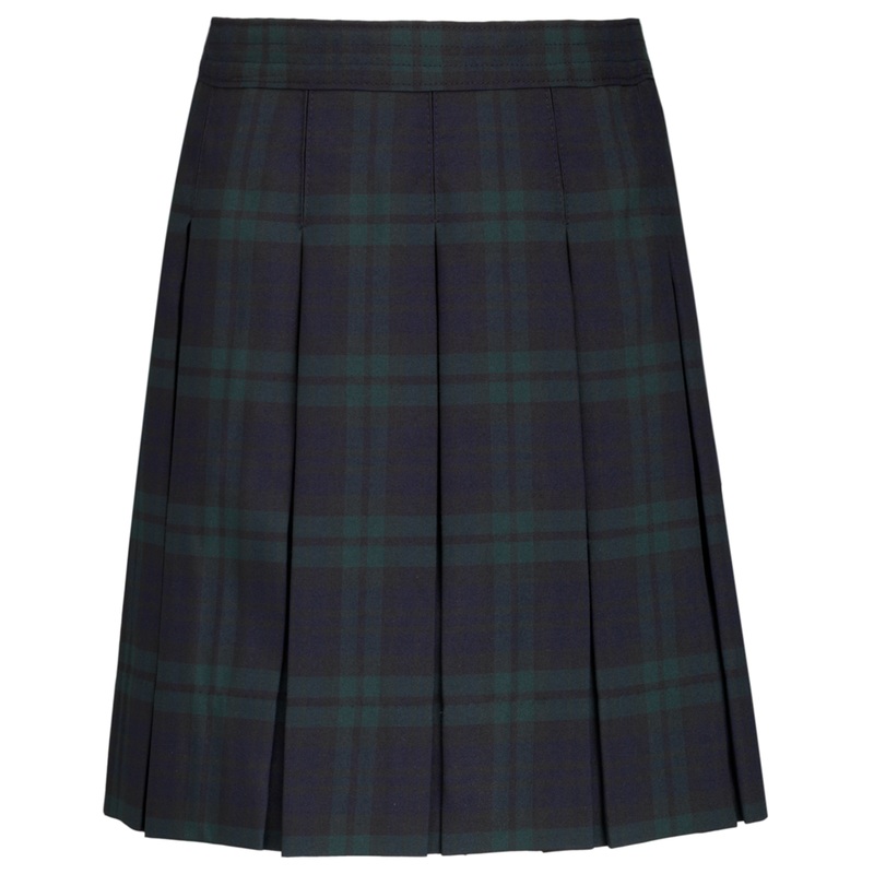 Hipstitched Box Pleat Skirt|185 – Blackwatch Plaid|Youth – G3 Girls  Size 3|Youth – G4 Girls  Size 4|Youth – G5 Girls  Size 5|Youth – G6 Girls  Size 6|Youth – G7 Girls  Size 7|Youth – G8 Girls  Size 8|Youth – G10 Girls  Size 10|Youth – G12 Girls  Size 12|