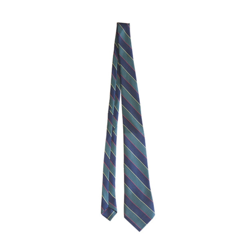 Classic Tie|741 – Navy-Green-Red-Yellow Stripe|Size Range – 48|Size Range – 54|Size Range – 60