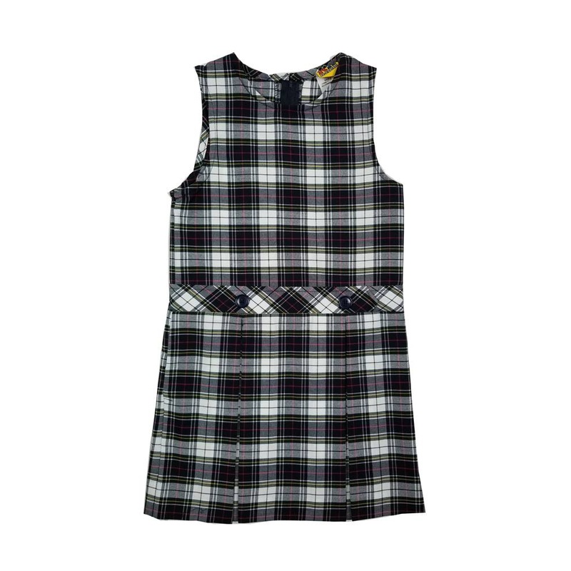 Drop Waist Jumper|455 – Marymount Plaid|Toddler – TD2 Toddler 2 – Youth 3XS|Toddler – TD3 Toddler 3 Youth 2XS|Youth – G3 Girls  Size 3|Youth – G4 Girls  Size 4|Youth – G5 Girls  Size 5|Youth – G6 Girls  Size 6|Youth – G6X Girls  Size 6X|Youth – G7 Girls