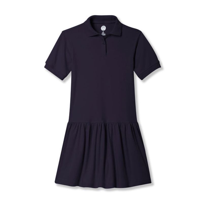 Short Sleeve Tennis Dress|067 – Navy|Toddler – Y3XS Toddler 2 – Youth 3XS|Toddler – Y2XS Toddler 3-4 – Youth 2XS|Youth – YXS Youth Size 5-6|Youth – YS Youth Size 7-8|Youth – YM Youth Size 10|Youth – YL Youth Size 12|Youth – YXL Youth Size 14-16|F09
