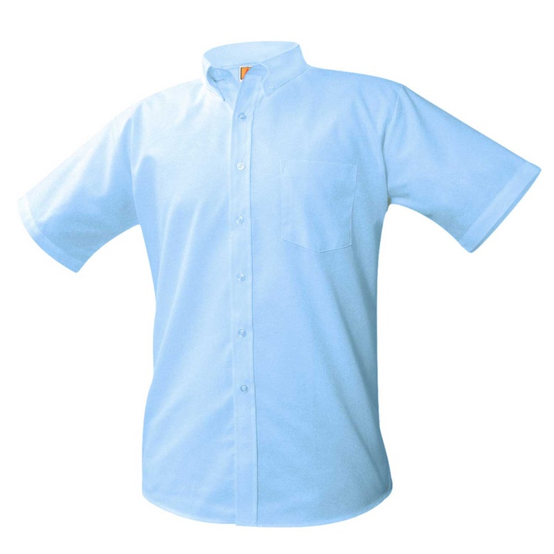 Short Sleeve Oxford Shirt|009 – Blue|Size Range – 4|Size Range – 5|Size Range – 6|Size Range – 7|Size Range – 8|Size Range – 10|Size Range – 12|Size Range – 14|Size Range – 16|Size Range – 18|Size Range – 20|Adult Unisex – AS Adult|Adult Unisex – AM Adult