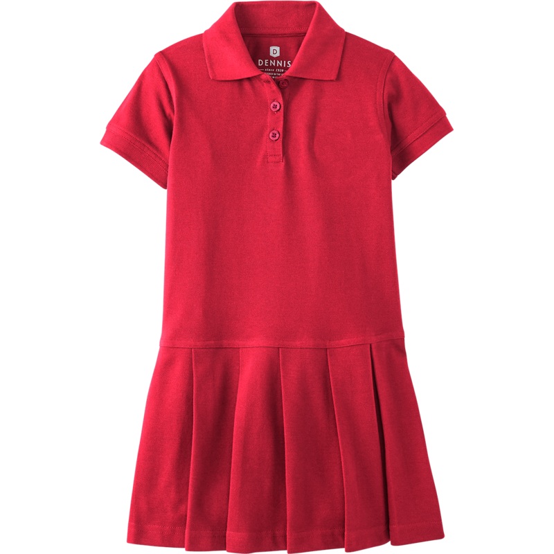 Pleated Piqu Polo Dress|095 – Red|Toddler – TD2 Toddler 2 – Youth 3XS|Toddler – TD3 Toddler 3 Youth 2XS|Toddler – TD4 Toddler 4|Youth – YXS Youth Size 5-6|Youth – YS Youth Size 7-8|Youth – YM Youth Size 10|Youth – YL Youth Size 12|Youth – YXL Youth Size