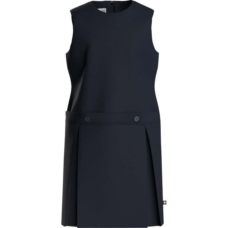 Jewel Neck Drop Waist Jumper|067 – Navy|Youth – G3 Girls  Size 3|Youth – G4 Girls  Size 4|Youth – G5 Girls  Size 5|Youth – G6 Girls  Size 6|Youth – G7 Girls  Size 7|Youth – G8 Girls  Size 8|Youth – G10 Girls  Size 10|Youth – G12 Girls  Size 12|Youth – G14