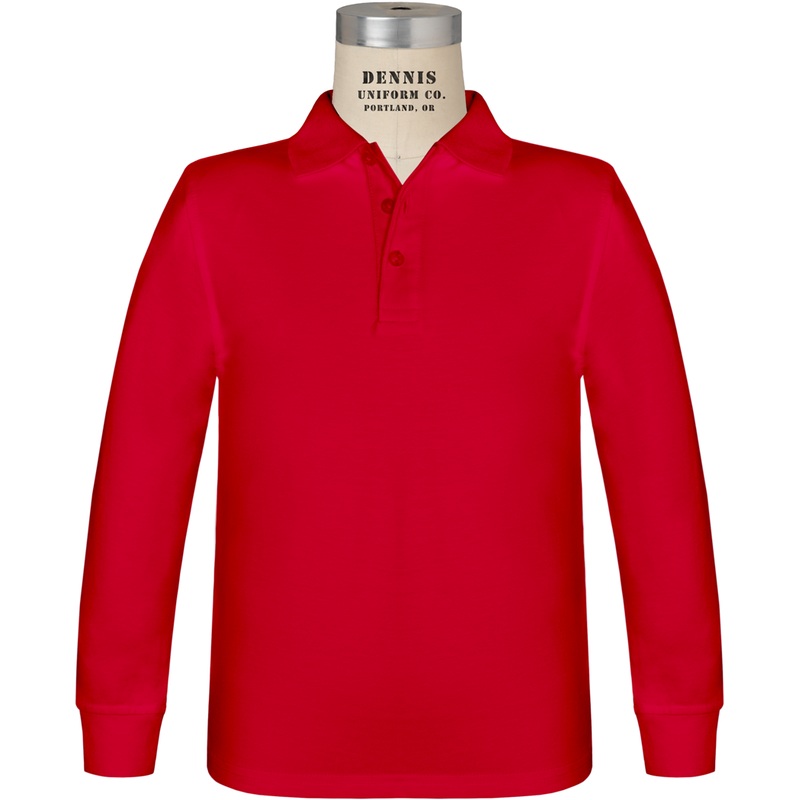 Long Sleeve Jersey Polo|095 – Red|Toddler – TD2 Toddler 2 – Youth 3XS|Toddler – TD3 Toddler 3 Youth 2XS|Toddler – TD4 Toddler 4|Youth – YXS Youth Size 5-6|Youth – YS Youth Size 7-8|Youth – YM Youth Size 10|Youth – YL Youth Size 12|Youth – YXL Youth Size 1