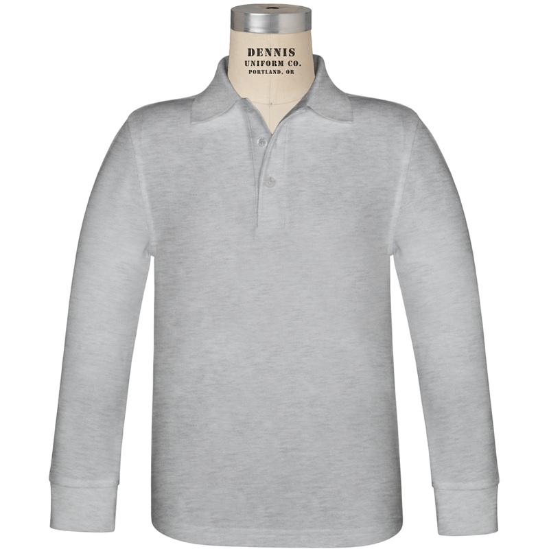 Long Sleeve Piqu Polo|002 – Ash|Youth – YM Youth Size 10|Youth – YL Youth Size 12|Youth – YXL Youth Size 14-16|Adult Unisex – AS Adult|Adult Unisex – AM Adult|Adult Unisex – AL Adult|Adult Unisex – AXL Adult|Adult Unisex – A2XL Adult|Adult Unisex – A3XL