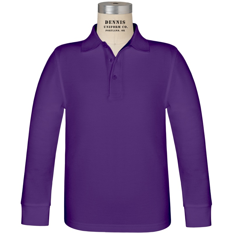 Long Sleeve Piqu Polo|089 – Purple|Toddler – TD2 Toddler 2 – Youth 3XS|Toddler – TD3 Toddler 3 Youth 2XS|Toddler – TD4 Toddler 4|Youth – YXS Youth Size 5-6|Youth – YS Youth Size 7-8|Youth – YM Youth Size 10|Youth – YL Youth Size 12|Youth – YXL Youth Siz