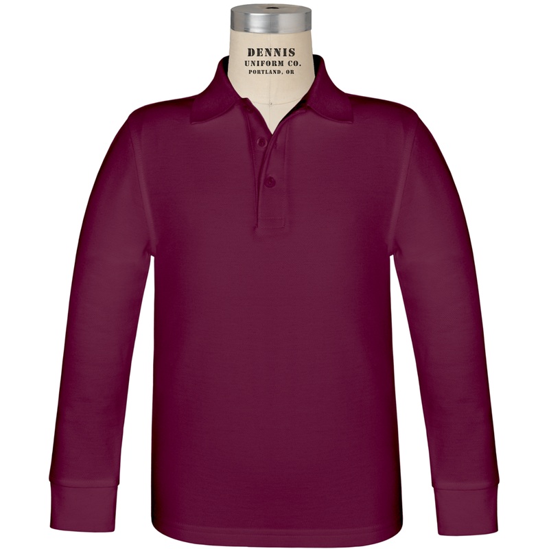 Long Sleeve Piqu Polo|130 – Wine|Toddler – TD2 Toddler 2 – Youth 3XS|Toddler – TD3 Toddler 3 Youth 2XS|Toddler – TD4 Toddler 4|Youth – YXS Youth Size 5-6|Youth – YS Youth Size 7-8|Youth – YM Youth Size 10|Youth – YL Youth Size 12|Youth – YXL Youth Size