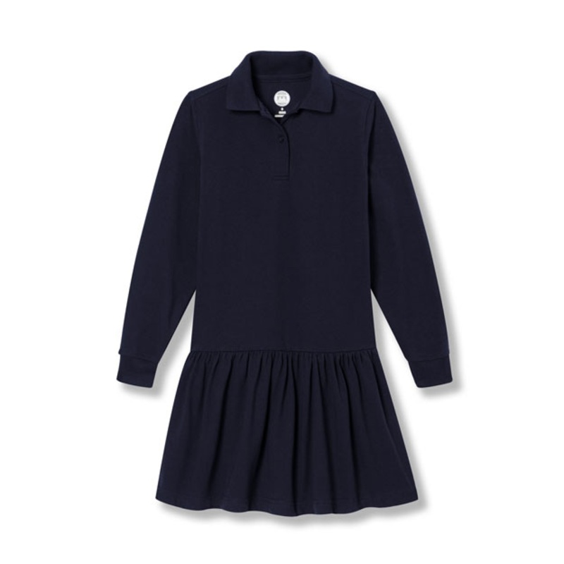 Long Sleeve Tennis Dress|067 – Navy|Toddler – Y2XS Toddler 3-4 – Youth 2XS|Youth – YXS Youth Size 5-6|Youth – YS Youth Size 7-8|Youth – YM Youth Size 10|Youth – YL Youth Size 12|Youth – YXL Youth Size 14-16|FZW