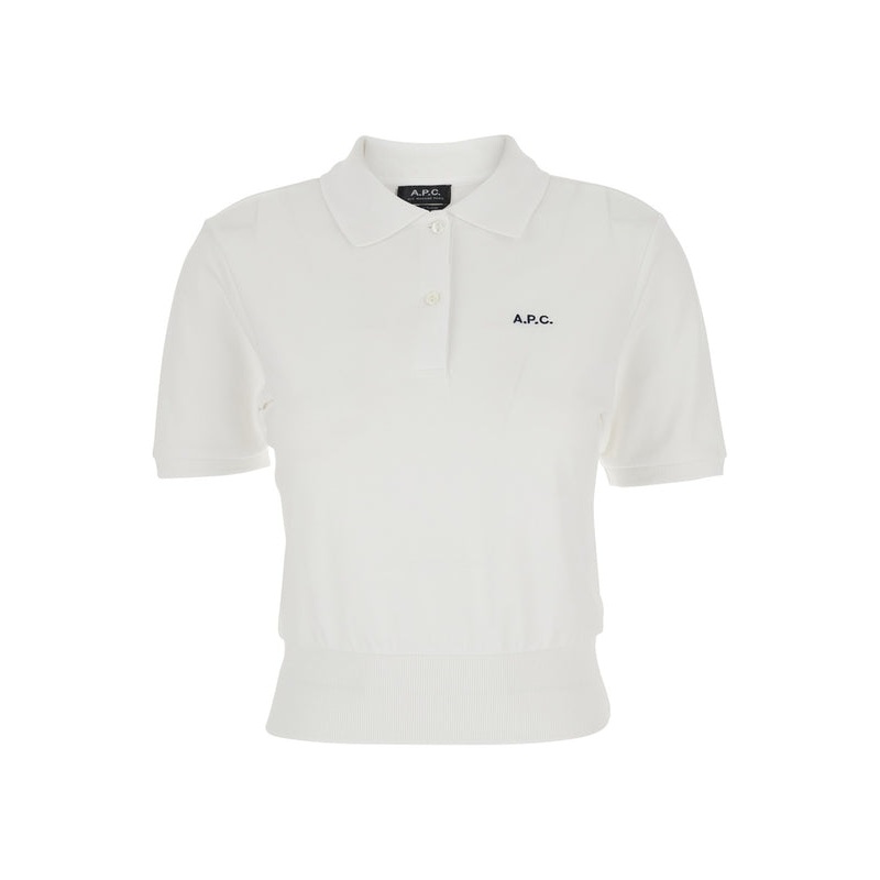 A.P.C. White Polo Shirts|M|S