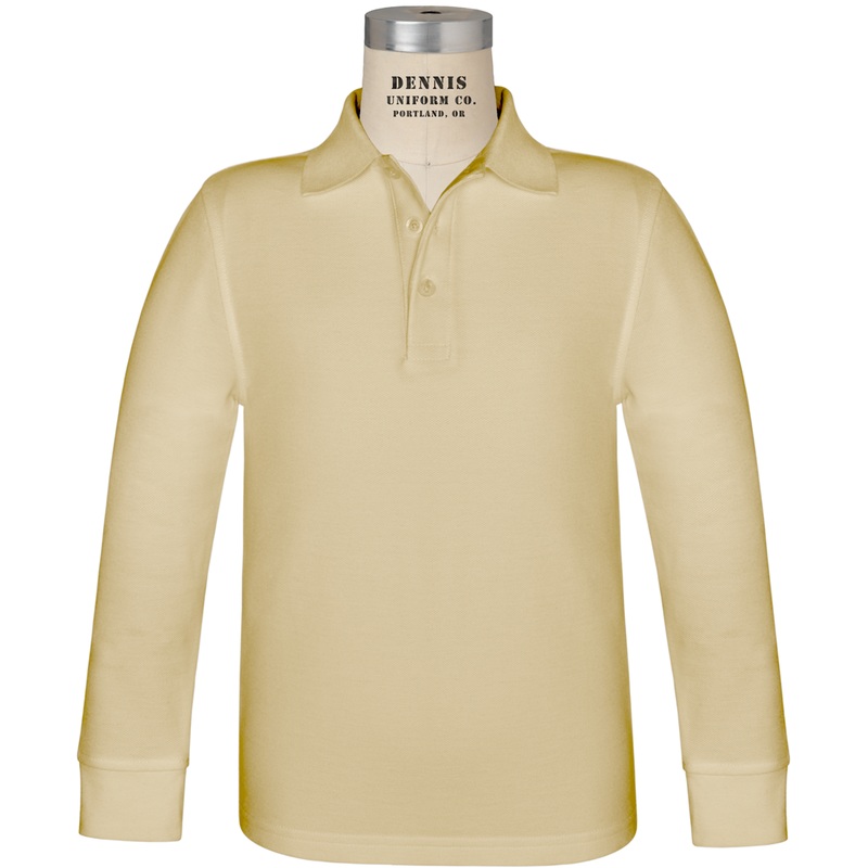 Long Sleeve Piqu Polo|049 – Khaki|Toddler – TD2 Toddler 2 – Youth 3XS|Toddler – TD3 Toddler 3 Youth 2XS|Toddler – TD4 Toddler 4|Youth – YXS Youth Size 5-6|Youth – YS Youth Size 7-8|Youth – YM Youth Size 10|Youth – YL Youth Size 12|Youth – YXL Youth Size