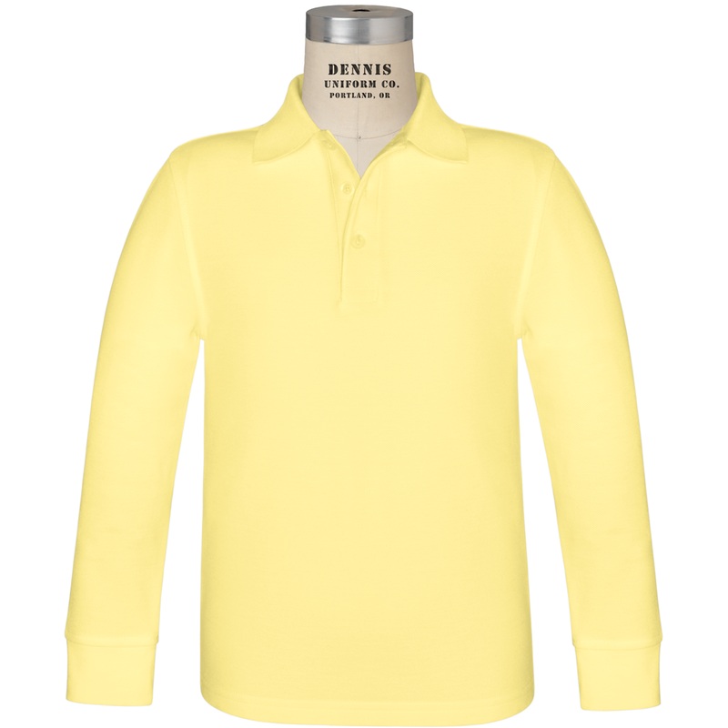 Long Sleeve Piqu Polo|121 – Yellow|Toddler – TD2 Toddler 2 – Youth 3XS|Toddler – TD3 Toddler 3 Youth 2XS|Toddler – TD4 Toddler 4|Youth – YXS Youth Size 5-6|Youth – YS Youth Size 7-8|Youth – YM Youth Size 10|Youth – YL Youth Size 12|Youth – YXL Youth Siz
