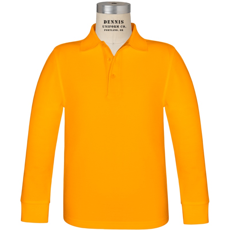 Long Sleeve Piqu Polo|148 – Gold|Toddler – TD2 Toddler 2 – Youth 3XS|Toddler – TD3 Toddler 3 Youth 2XS|Toddler – TD4 Toddler 4|Youth – YXS Youth Size 5-6|Youth – YS Youth Size 7-8|Youth – YM Youth Size 10|Youth – YL Youth Size 12|Youth – YXL Youth Size