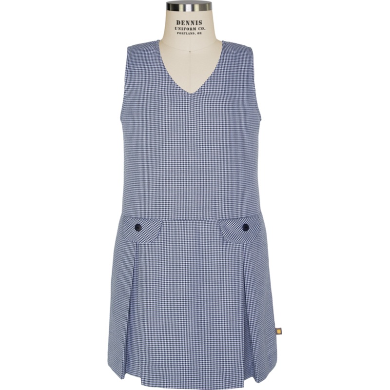 V-Neck Drop Waist Jumper|075 – Navy and White|Youth – G3 Girls  Size 3|Youth – G4 Girls  Size 4|Youth – G5 Girls  Size 5|Youth – G6 Girls  Size 6|Youth – G7 Girls  Size 7|Youth – G8 Girls  Size 8|Youth – G10 Girls  Size 10|Youth – G12 Girls  Size 12|Youth