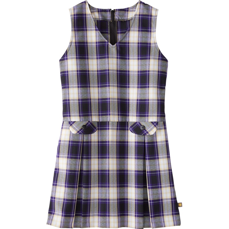 V-Neck Drop Waist Jumper|168 – Fremont Plaid|Toddler – G2 Girls  Size 2|Youth – G3 Girls  Size 3|Youth – G4 Girls  Size 4|Youth – G5 Girls  Size 5|Youth – G6 Girls  Size 6|Youth – G7 Girls  Size 7|Youth – G8 Girls  Size 8|Youth – G10 Girls  Size 10|Youth