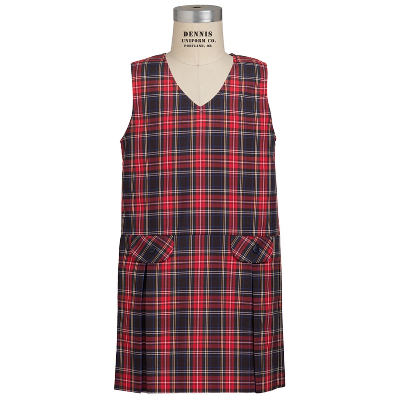 V-Neck Drop Waist Jumper|420 – Macbeth Plaid|Toddler – G2 Girls  Size 2|Youth – G3 Girls  Size 3|Youth – G4 Girls  Size 4|Youth – G5 Girls  Size 5|Youth – G6 Girls  Size 6|Youth – G7 Girls  Size 7|Youth – G8 Girls  Size 8|Youth – G10 Girls  Size 10|Youth