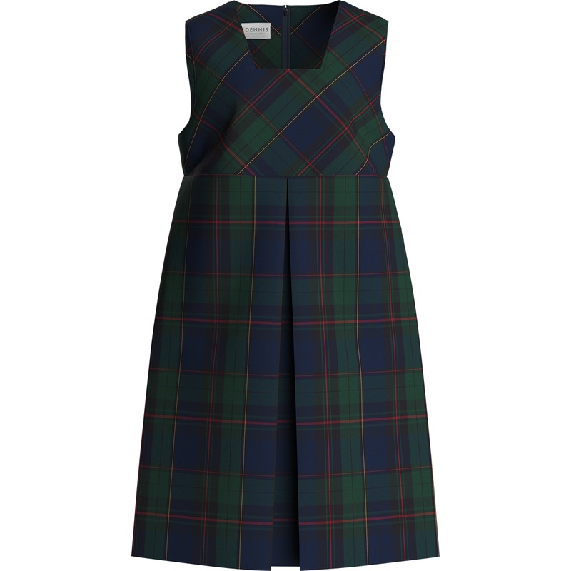 Empire Waist Jumper|183 – Dublin Plaid|Youth – G3 Girls  Size 3|Youth – G4 Girls  Size 4|Youth – G5 Girls  Size 5|Youth – G6 Girls  Size 6|Youth – G7 Girls  Size 7|Youth – G8 Girls  Size 8|Youth – G10 Girls  Size 10|Youth – G12 Girls  Size 12|Youth – G14