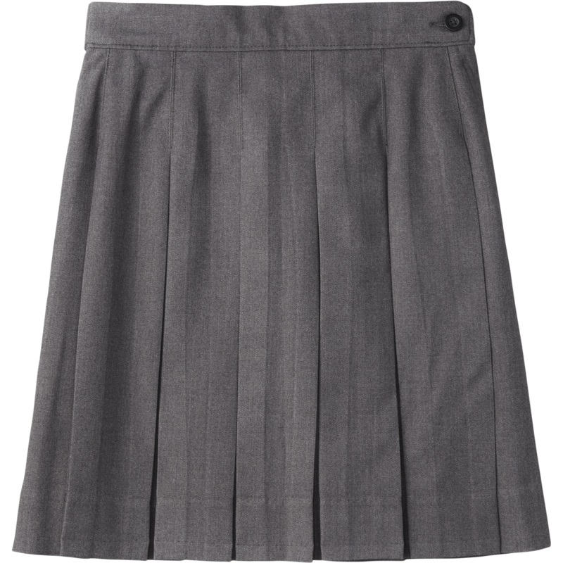 Stitched-Down Box Pleat Skirt|026 – Dark Grey|Youth – G6 Girls  Size 6|Youth – G8 Girls  Size 8|Youth – G10 Girls  Size 10|Youth – G12 Girls  Size 12|Youth – G14 Girls  Size 14|Youth – G16 Girls  Size 16|Juniors – J1 Junior|Juniors – J3 Junior|Juniors – J
