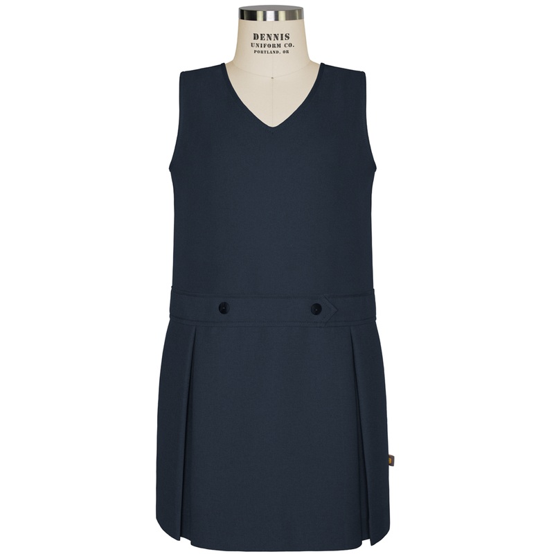 V-Neck Drop Waist Jumper|057 – Navy|Youth – G3 Girls  Size 3|Youth – G4 Girls  Size 4|Youth – G5 Girls  Size 5|Youth – G6 Girls  Size 6|Youth – G7 Girls  Size 7|Youth – G8 Girls  Size 8|Youth – G10 Girls  Size 10|Youth – G12 Girls  Size 12|Youth – G14 Gir