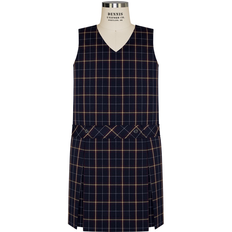 V-Neck Drop Waist Jumper|210 – Burlingame Plaid|Toddler – G2 Girls  Size 2|Youth – G3 Girls  Size 3|Youth – G4 Girls  Size 4|Youth – G5 Girls  Size 5|Youth – G6 Girls  Size 6|Youth – G7 Girls  Size 7|Youth – G8 Girls  Size 8|Youth – G10 Girls  Size 10|You