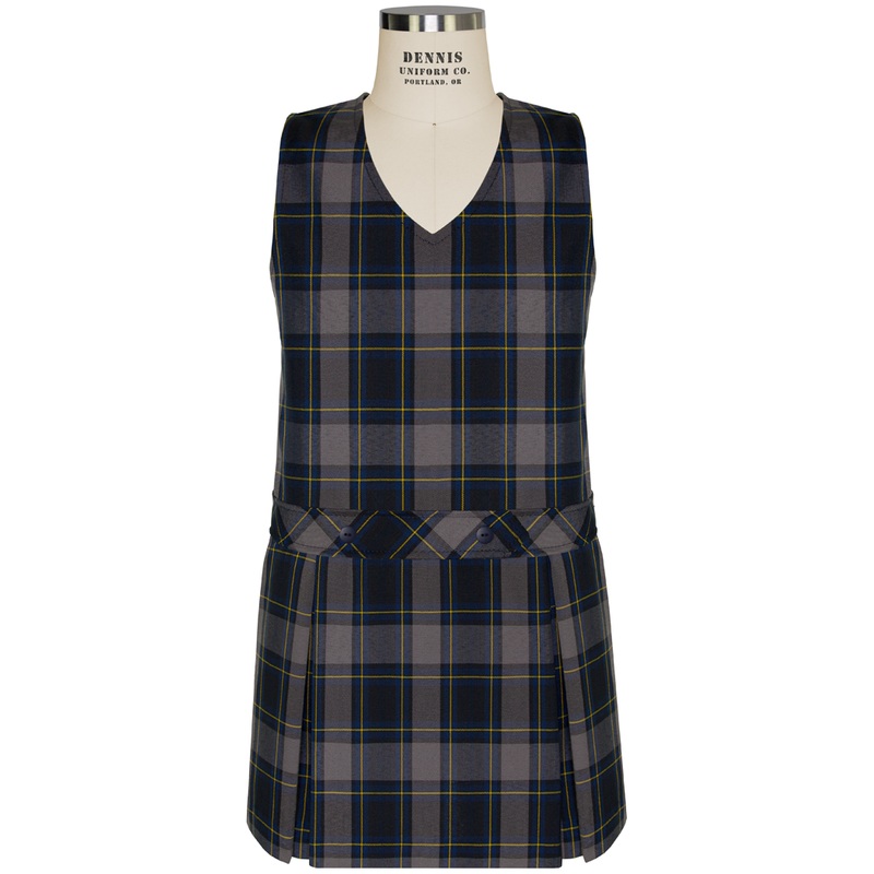 V-Neck Drop Waist Jumper|255 – DD Plaid|Youth – G3 Girls  Size 3|Youth – G4 Girls  Size 4|Youth – G5 Girls  Size 5|Youth – G6 Girls  Size 6|Youth – G7 Girls  Size 7|Youth – G8 Girls  Size 8|Youth – G10 Girls  Size 10|Youth – G12 Girls  Size 12|Youth – G14
