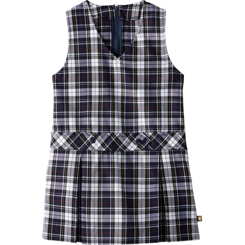 V-Neck Drop Waist Jumper|287 – Friends Plaid|Toddler – G2 Girls  Size 2|Youth – G3 Girls  Size 3|Youth – G4 Girls  Size 4|Youth – G5 Girls  Size 5|Youth – G6 Girls  Size 6|Youth – G7 Girls  Size 7|Youth – G8 Girls  Size 8|Youth – G10 Girls  Size 10|Youth