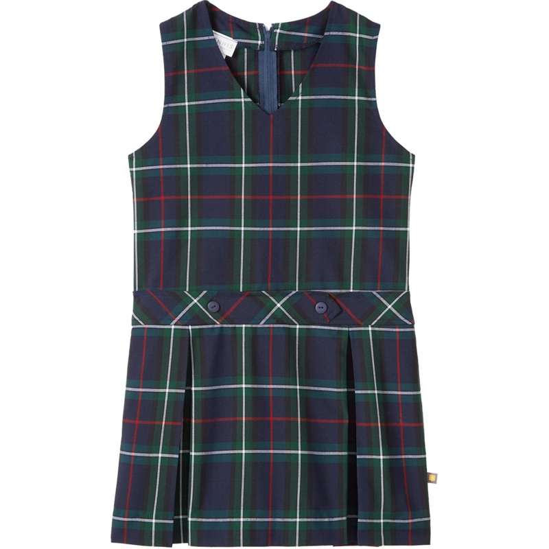 V-Neck Drop Waist Jumper|333 – Kemper Plaid|Youth – G3 Girls  Size 3|Youth – G4 Girls  Size 4|Youth – G5 Girls  Size 5|Youth – G6 Girls  Size 6|Youth – G7 Girls  Size 7|Youth – G8 Girls  Size 8|Youth – G10 Girls  Size 10|Youth – G12 Girls  Size 12|Youth –