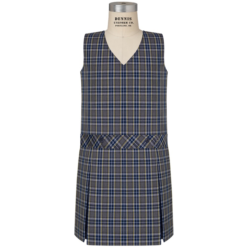 V-Neck Drop Waist Jumper|410 – LL Plaid|Youth – G3 Girls  Size 3|Youth – G4 Girls  Size 4|Youth – G5 Girls  Size 5|Youth – G6 Girls  Size 6|Youth – G7 Girls  Size 7|Youth – G8 Girls  Size 8|Youth – G10 Girls  Size 10|Youth – G12 Girls  Size 12|Youth – G14