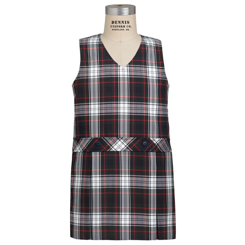 V-Neck Drop Waist Jumper|415 – Lloyd Plaid|Toddler – G2 Girls  Size 2|Youth – G3 Girls  Size 3|Youth – G4 Girls  Size 4|Youth – G5 Girls  Size 5|Youth – G6 Girls  Size 6|Youth – G7 Girls  Size 7|Youth – G8 Girls  Size 8|Youth – G10 Girls  Size 10|Youth –