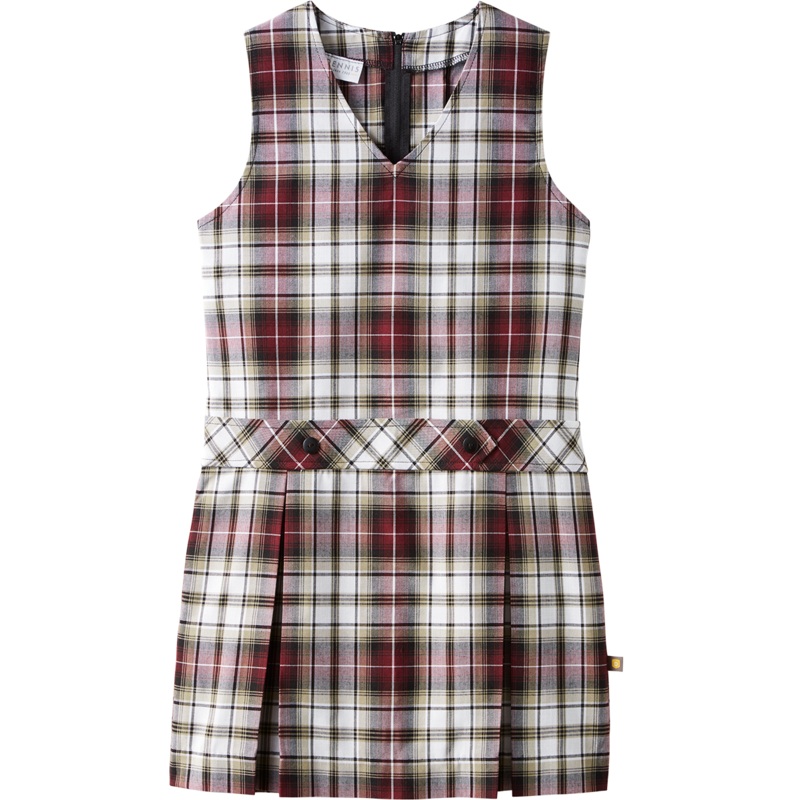 V-Neck Drop Waist Jumper|440 – Manchester Plaid|Youth – G3 Girls  Size 3|Youth – G4 Girls  Size 4|Youth – G5 Girls  Size 5|Youth – G6 Girls  Size 6|Youth – G7 Girls  Size 7|Youth – G8 Girls  Size 8|Youth – G10 Girls  Size 10|Youth – G12 Girls  Size 12|You