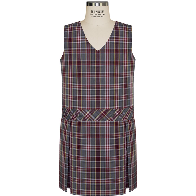 V-Neck Drop Waist Jumper|540 – MM Plaid|Toddler – G2 Girls  Size 2|Youth – G3 Girls  Size 3|Youth – G4 Girls  Size 4|Youth – G5 Girls  Size 5|Youth – G6 Girls  Size 6|Youth – G7 Girls  Size 7|Youth – G8 Girls  Size 8|Youth – G10 Girls  Size 10|Youth – G12