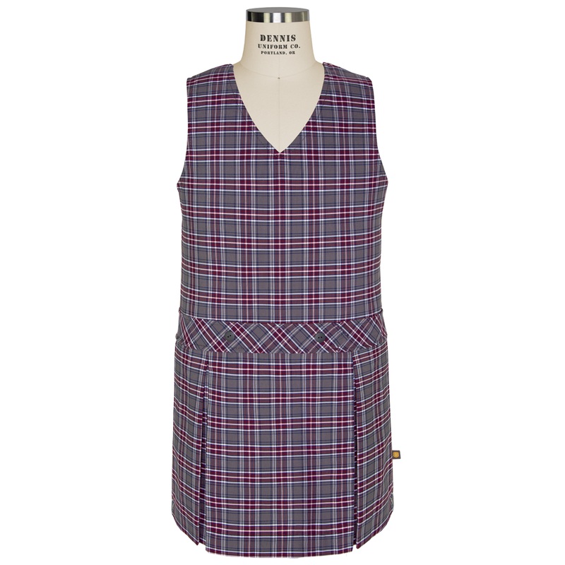 V-Neck Drop Waist Jumper|562 – Rose Plaid|Youth – G3 Girls  Size 3|Youth – G4 Girls  Size 4|Youth – G5 Girls  Size 5|Youth – G6 Girls  Size 6|Youth – G7 Girls  Size 7|Youth – G8 Girls  Size 8|Youth – G10 Girls  Size 10|Youth – G12 Girls  Size 12|Youth – G