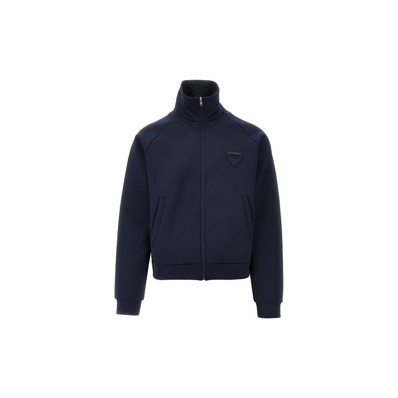 Triangle Logo High-Neck Jacket