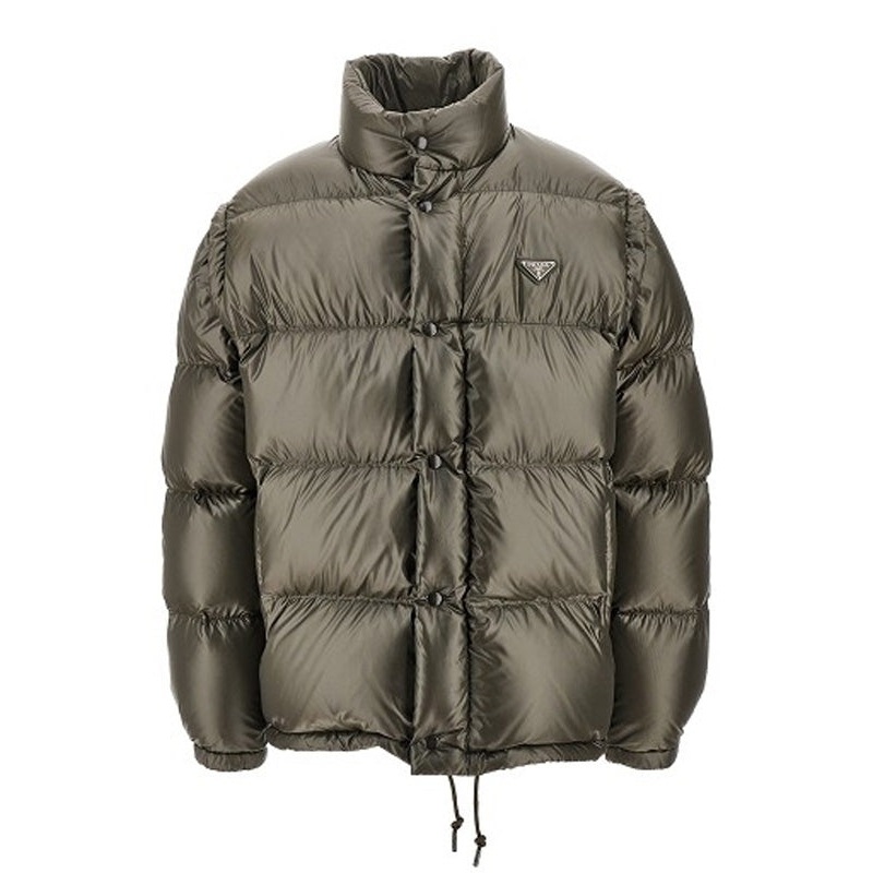 Triangle Logo High-Neck Padded Jacket