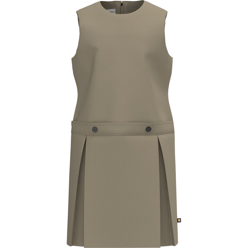 Jewel Neck Drop Waist Jumper|049 – Khaki|Youth – G3 Girls  Size 3|Youth – G4 Girls  Size 4|Youth – G5 Girls  Size 5|Youth – G6 Girls  Size 6|Youth – G7 Girls  Size 7|Youth – G8 Girls  Size 8|Youth – G10 Girls  Size 10|Youth – G12 Girls  Size 12|Youth – G1