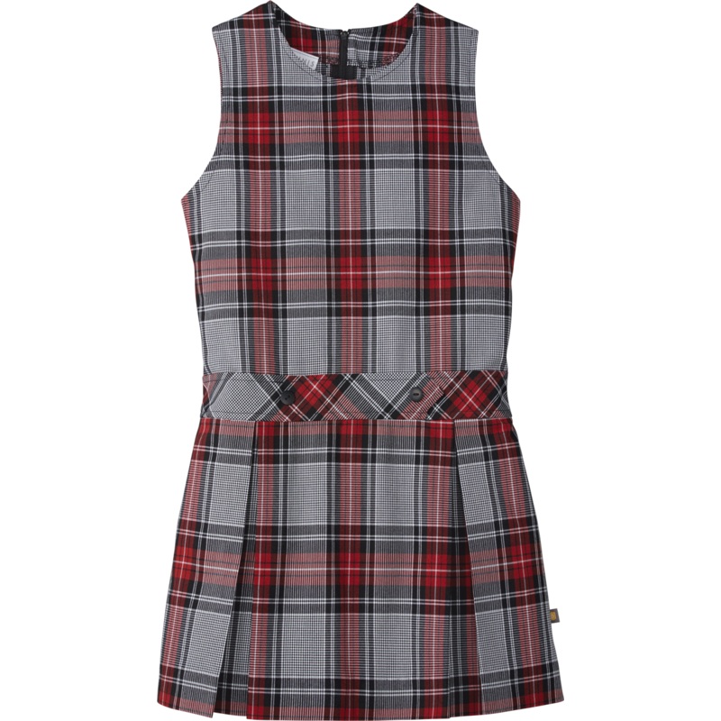 Jewel Neck Drop Waist Jumper|244 – Creighton Plaid|Youth – G3 Girls  Size 3|Youth – G4 Girls  Size 4|Youth – G5 Girls  Size 5|Youth – G6 Girls  Size 6|Youth – G7 Girls  Size 7|Youth – G8 Girls  Size 8|Youth – G10 Girls  Size 10|Youth – G12 Girls  Size 12|