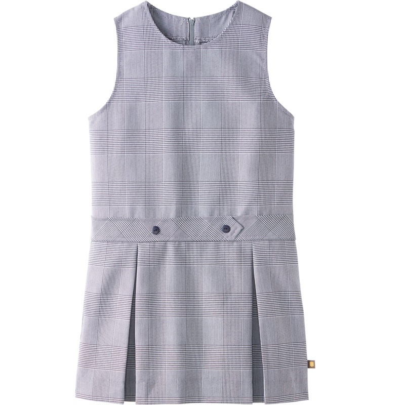 Jewel Neck Drop Waist Jumper|510 – Navy-White Shadow Plaid|Youth – G3 Girls  Size 3|Youth – G4 Girls  Size 4|Youth – G5 Girls  Size 5|Youth – G6 Girls  Size 6|Youth – G7 Girls  Size 7|Youth – G8 Girls  Size 8|Youth – G10 Girls  Size 10|Youth – G12 Girls