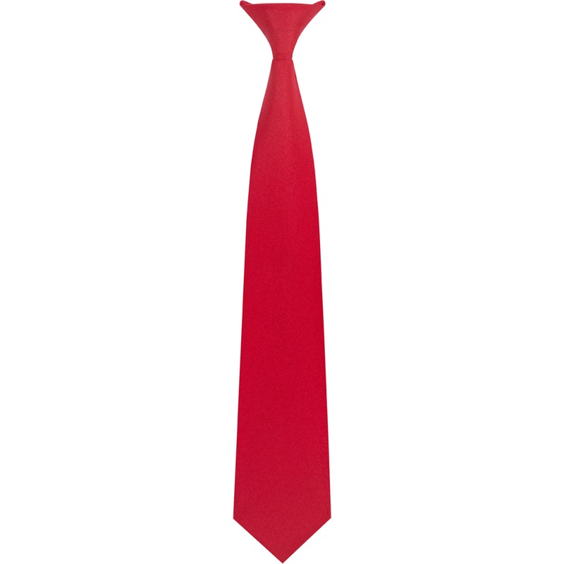 Clip-On Tie|095 – Red|Size Range – 11|Size Range – 14|Size Range – 17