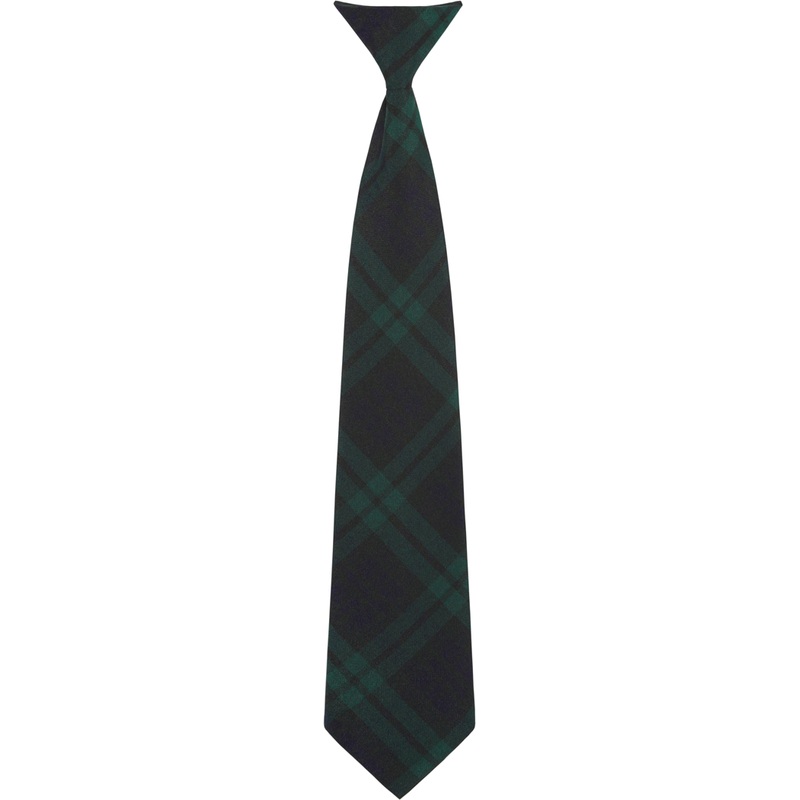 Clip-On Tie|185 – Blackwatch Plaid|Size Range – 11|Size Range – 14|Size Range – 17