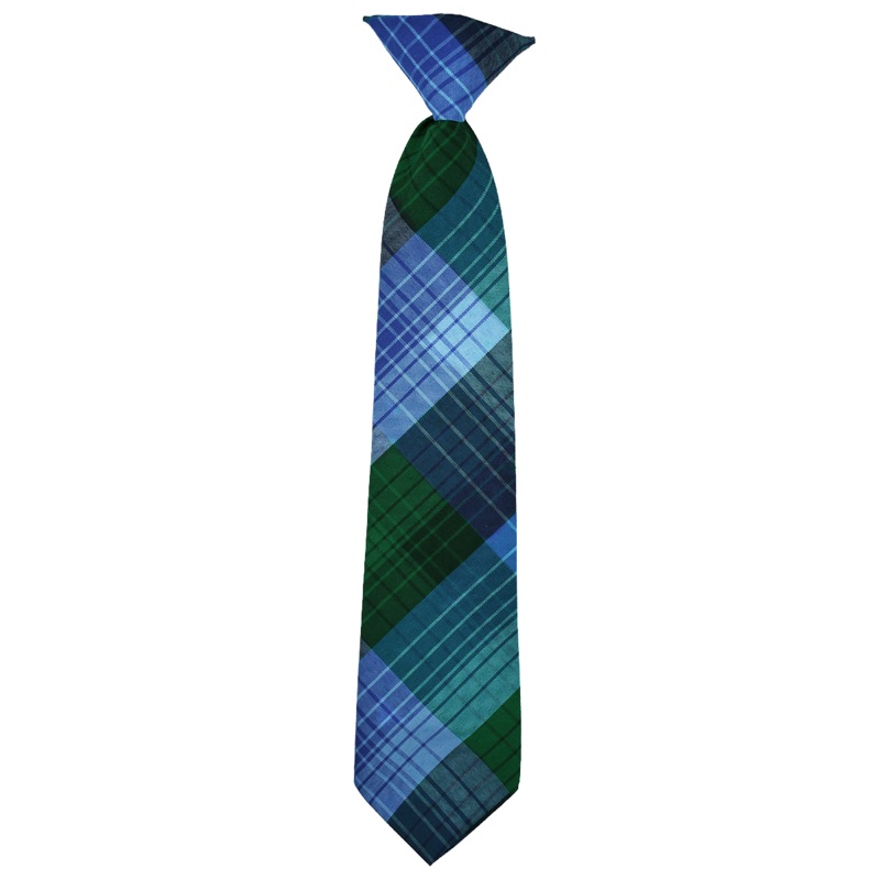 Clip-On Tie|265 – Douglas Plaid|Size Range – 11|Size Range – 14|Size Range – 17