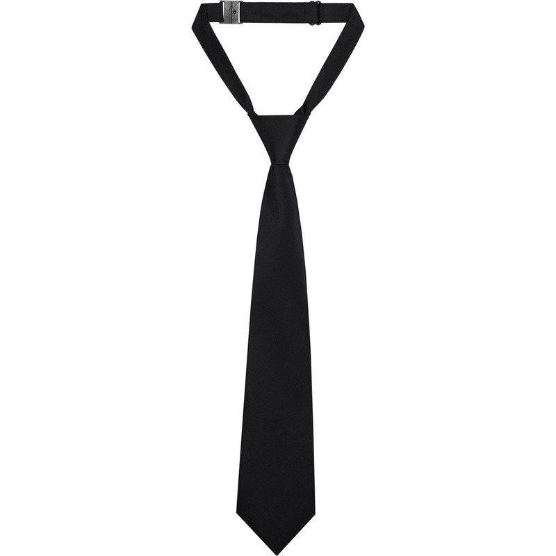 Adjustable Pre-knotted Tie|007 – Black|Size Range – 11|Size Range – 14|Size Range – 17
