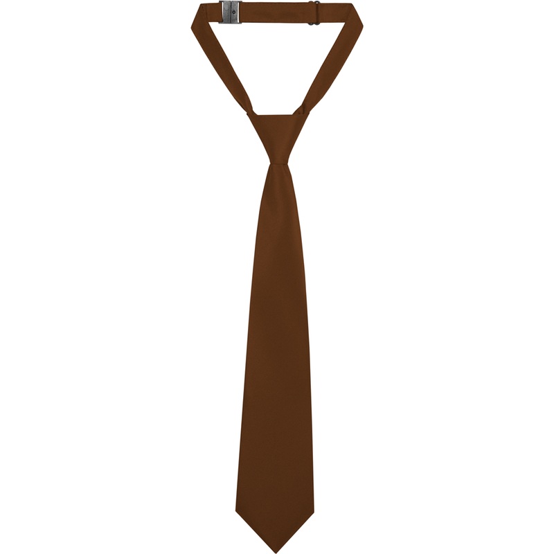 Adjustable Pre-knotted Tie|013 – Brown|Size Range – 11|Size Range – 14|Size Range – 17