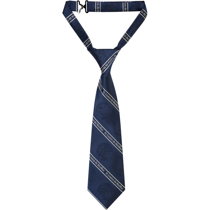 Adjustable Pre-knotted Tie|143 – Grey-Navy Stripe|Size Range – 11|Size Range – 14|Size Range – 17