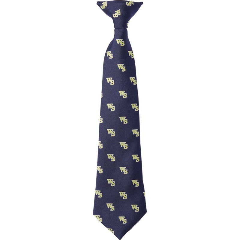 Clip-On Tie|0NG – Navy with Gold|Size Range – 11|Size Range – 14|Size Range – 17